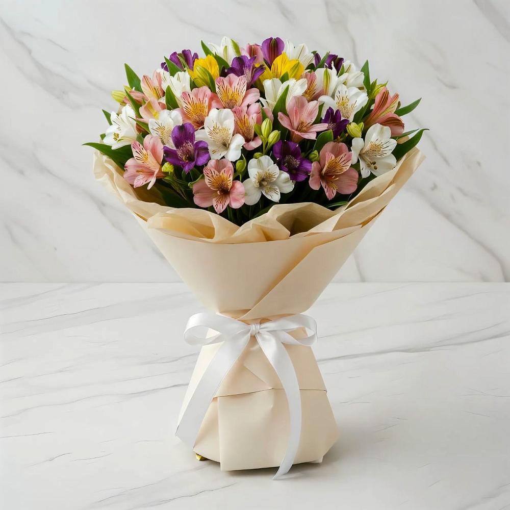 Букет цветов из: Альстромерии в Макарове