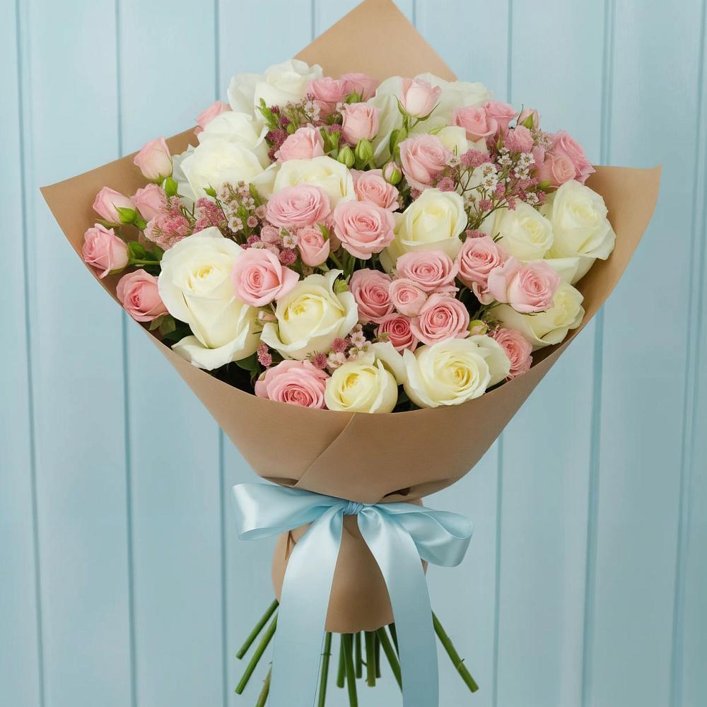 Букет цветов из: Розы в Макарове