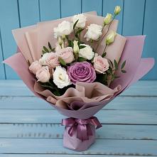 Букет цветов из:  Розы и Лизиантусы в Макарове