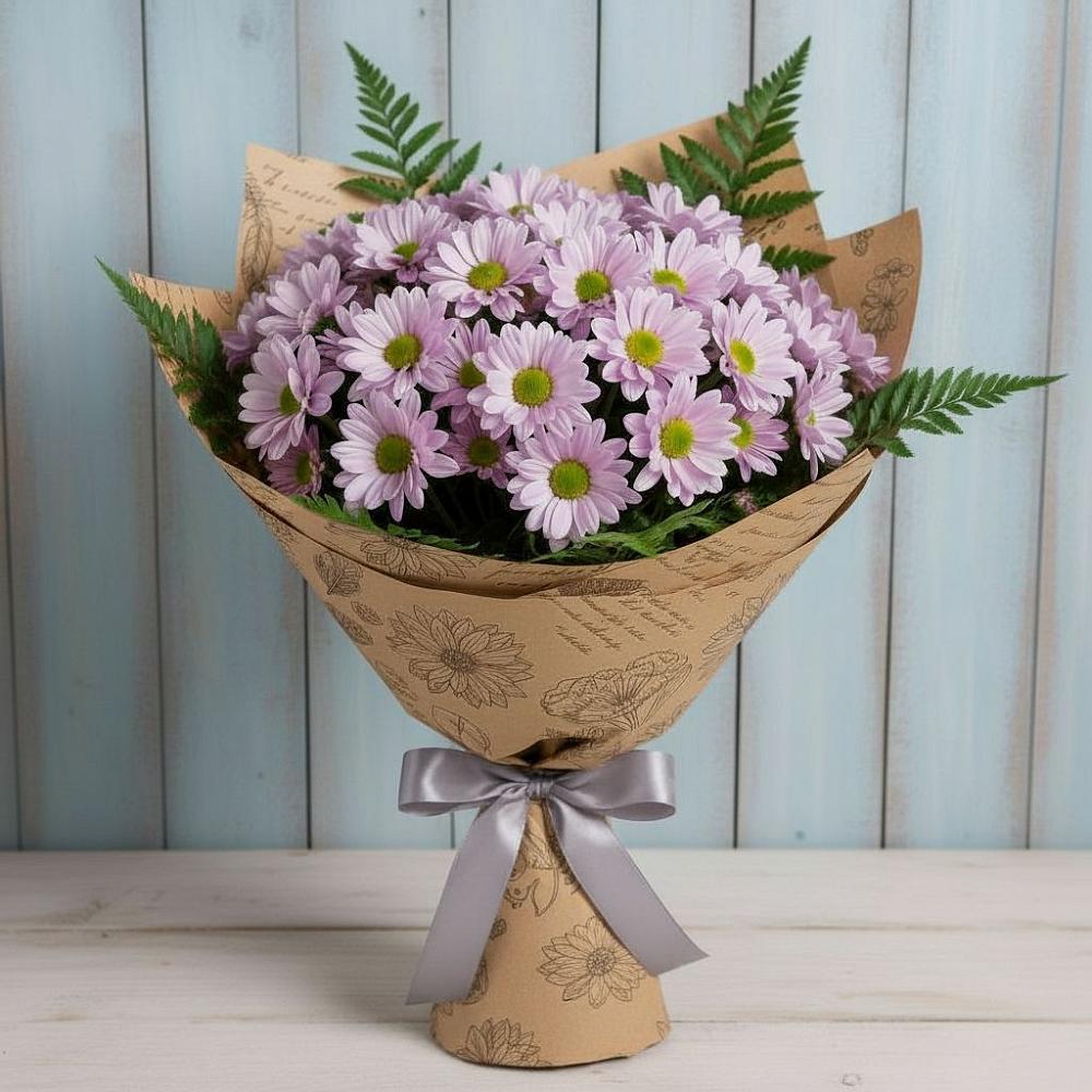 Букет цветов из: Хризантемы в Макарове