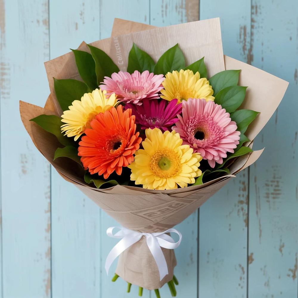 Букет цветов из: Герберы в Макарове
