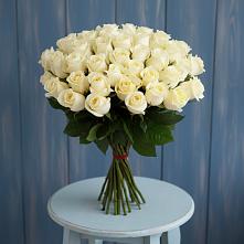 Букет 51 Белая роза Эдлесс Лав #REPLACE_PRED# Макарове