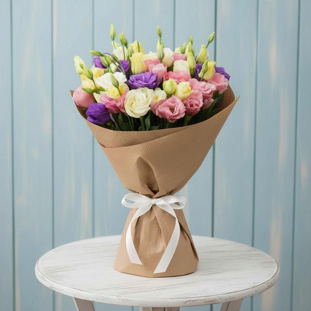 Букет цветов из: Лизиантусы в Макарове