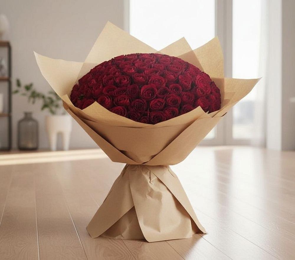 Букет 101 Красная роза в Макарове