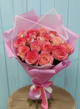 Букет 15 Розовых роз Равель в Макарове
