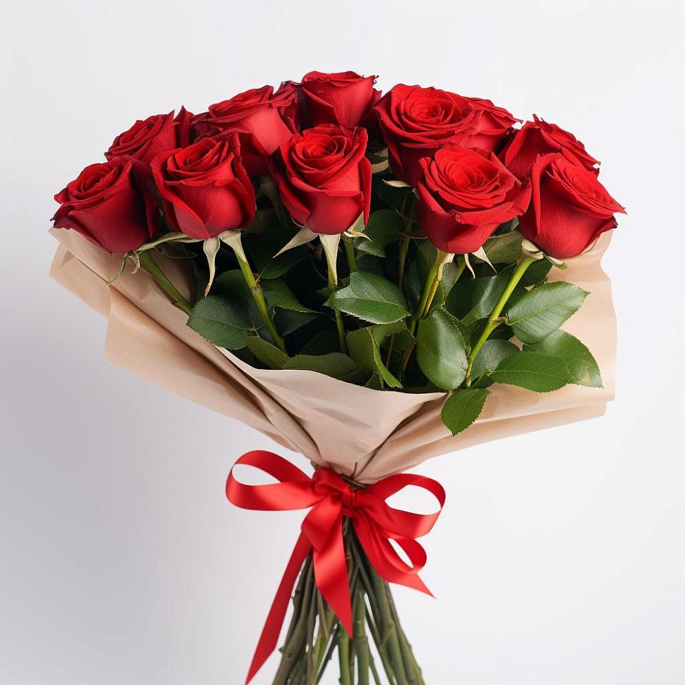 Букет 11 Красных роз Эдлесс Лав в Макарове